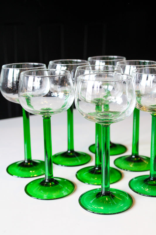 Green Glass Cups