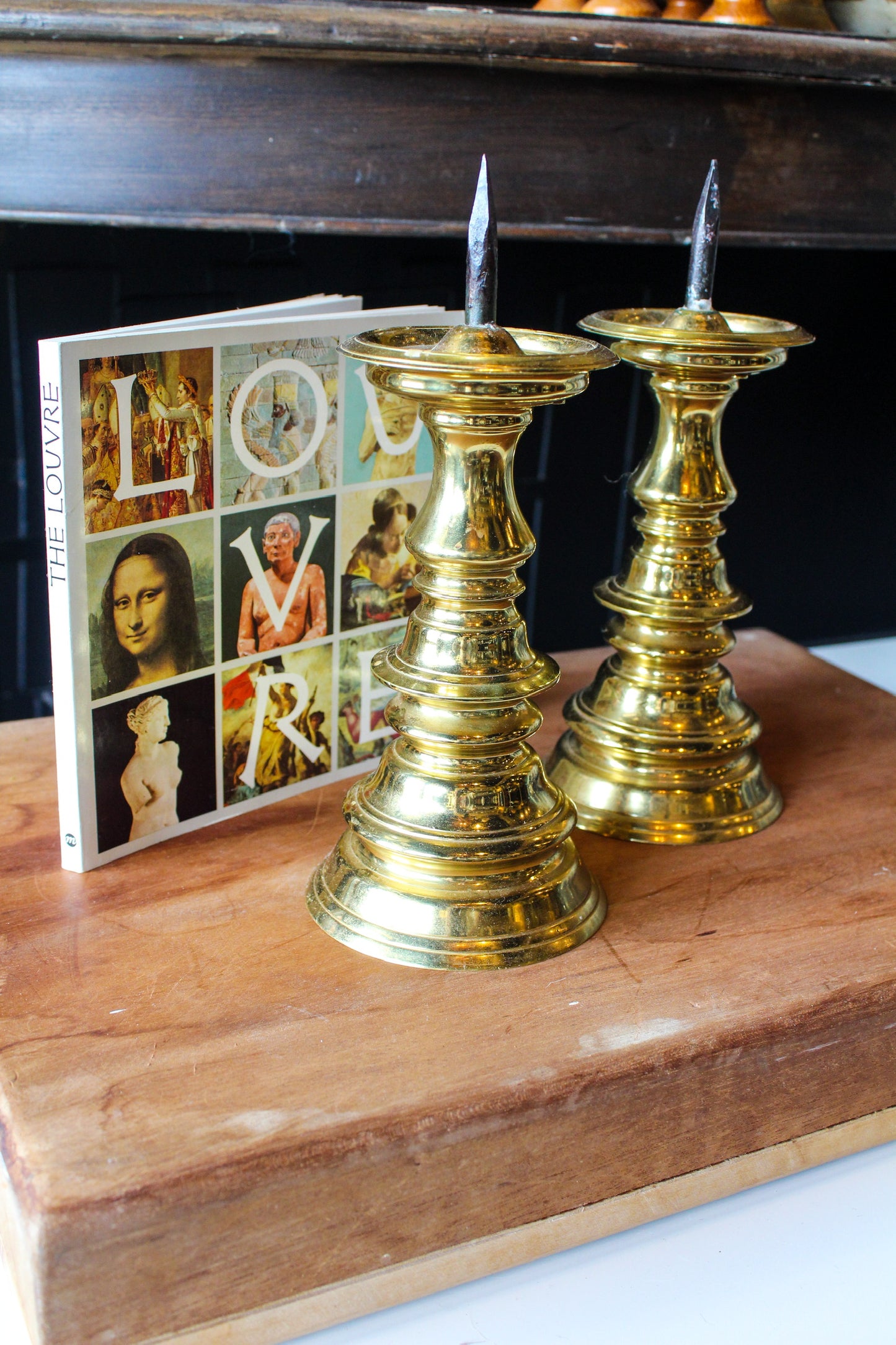 Set of 2 Brass Candle Holders